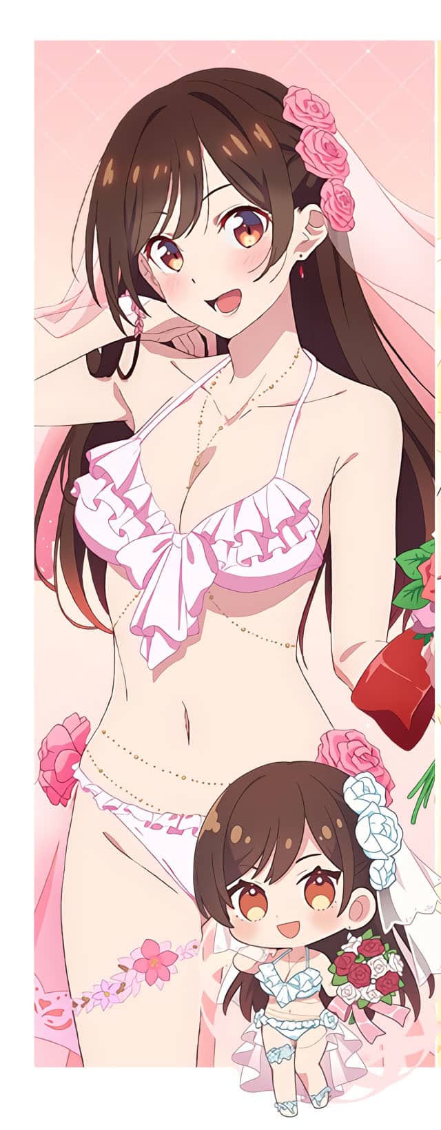 Kanojo, Okarishimas chicas traje de baño_waifu