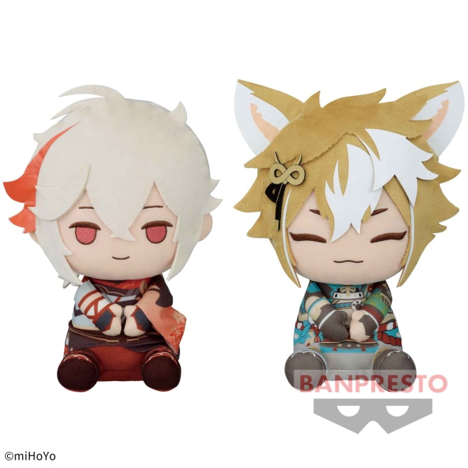 Genshin Impact Llaveros de Peluche de Thoma y Kazuha