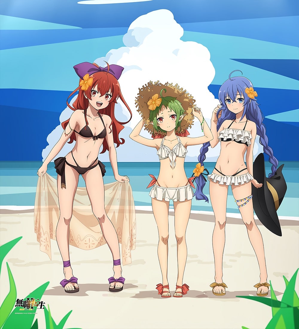 Celebra el verano con las waifus de Mushoku Tensei en trajes de baño