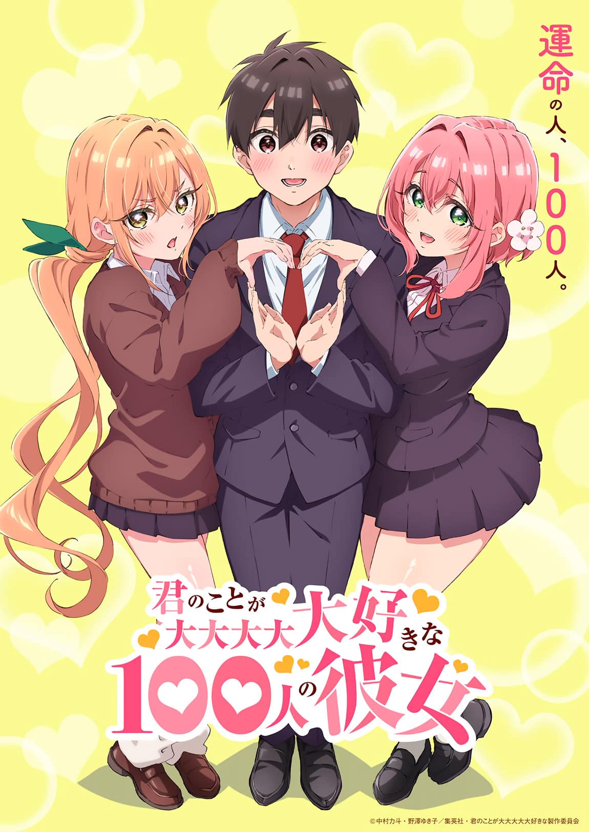 Kimi no Koto ga Daidaidaidaidaisuki na 100-nin no Kanojo anime visual