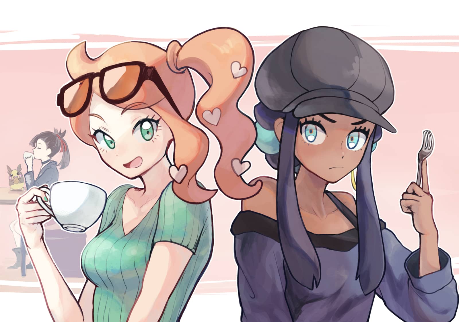 Pokémon: Disfruta de un día de playa junto a Sonia y Nessa en esta nueva ilustración