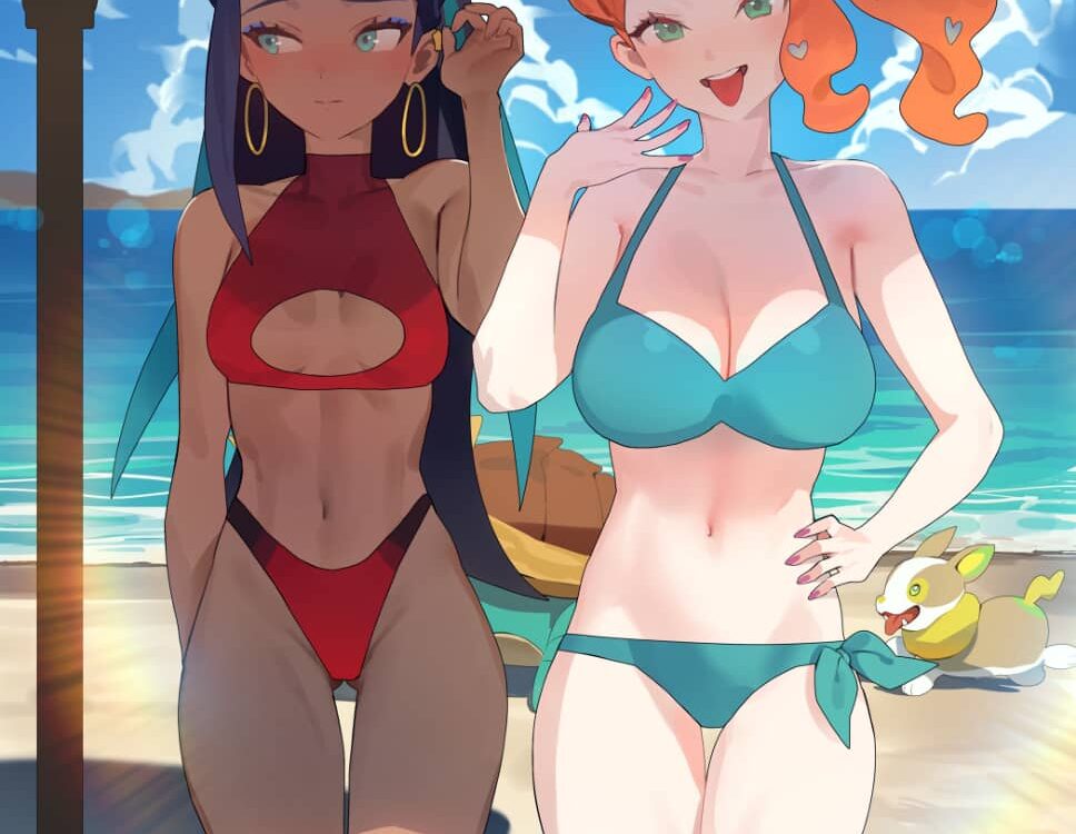 Pokémon: Disfruta de un día de playa junto a Sonia y Nessa en esta nueva ilustración