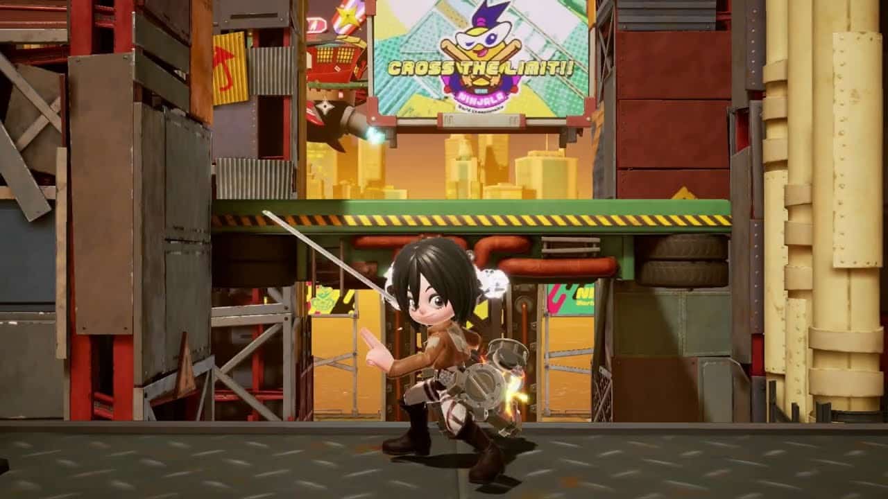 Mikasa en la colaboración Attack on Titan x Ninjala