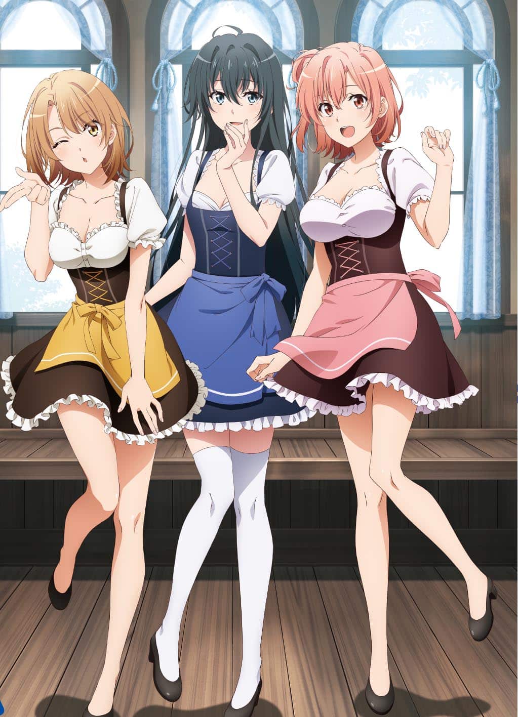 Oregairu Las chicas sorprenden con encantadores trajes de camareras