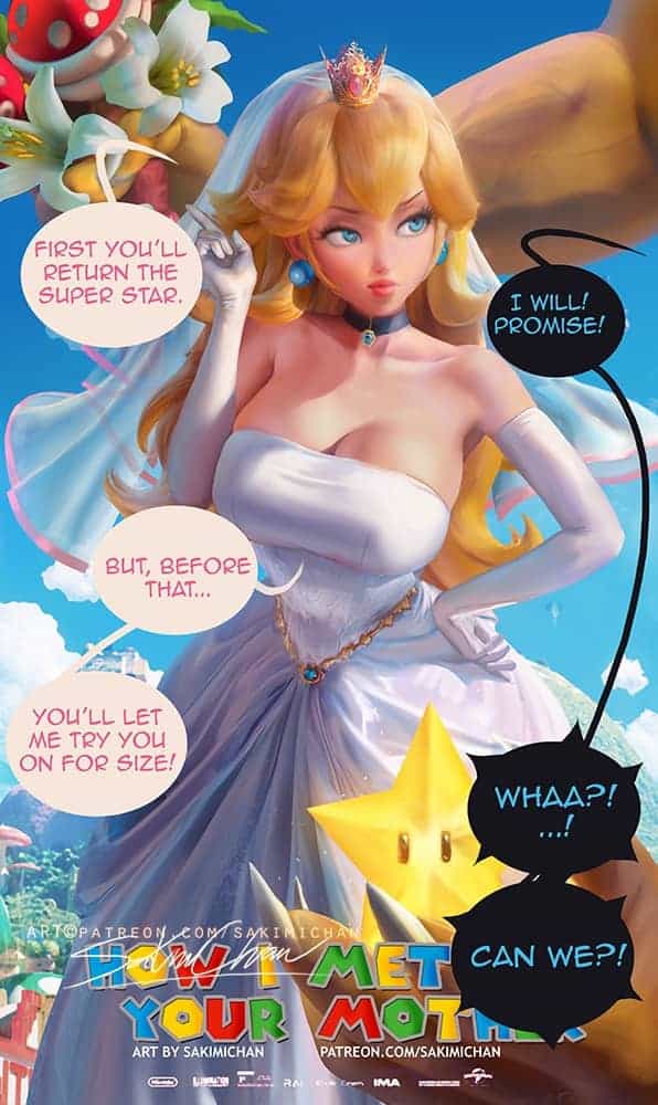 Super Mario Bros Movie: Peach está lista para casarse en esta nueva ilustración