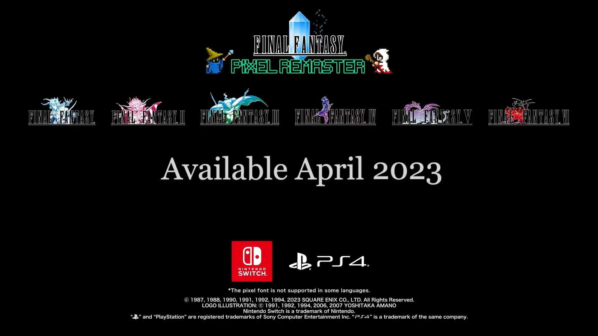 Final Fantasy Pixel Remaster anuncia su lanzamiento para PS4 y Nintendo Switch