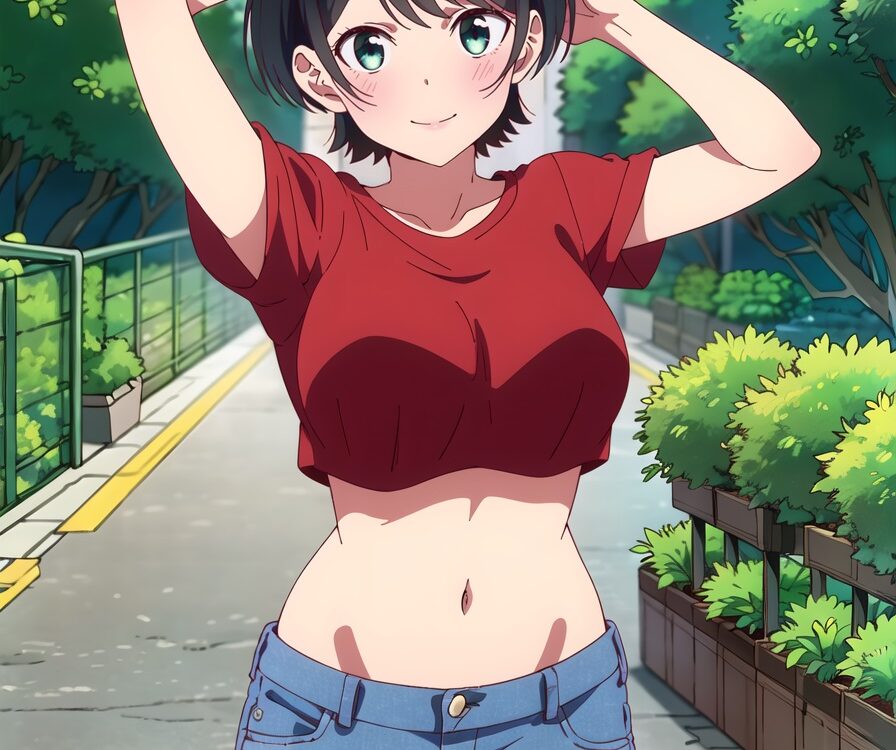 ruka Sarashina deleita con su belleza apasionada en ilustraciones