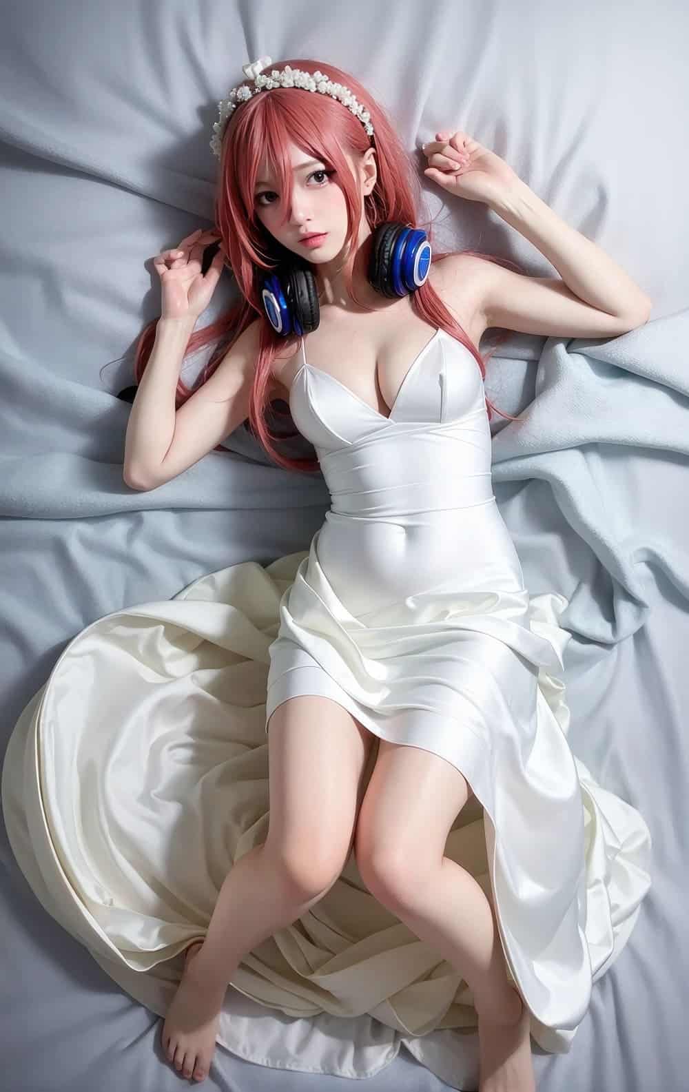 The quintessential quintuplets: Miku cautiva a sus fans con un hermoso vestido de boda realista