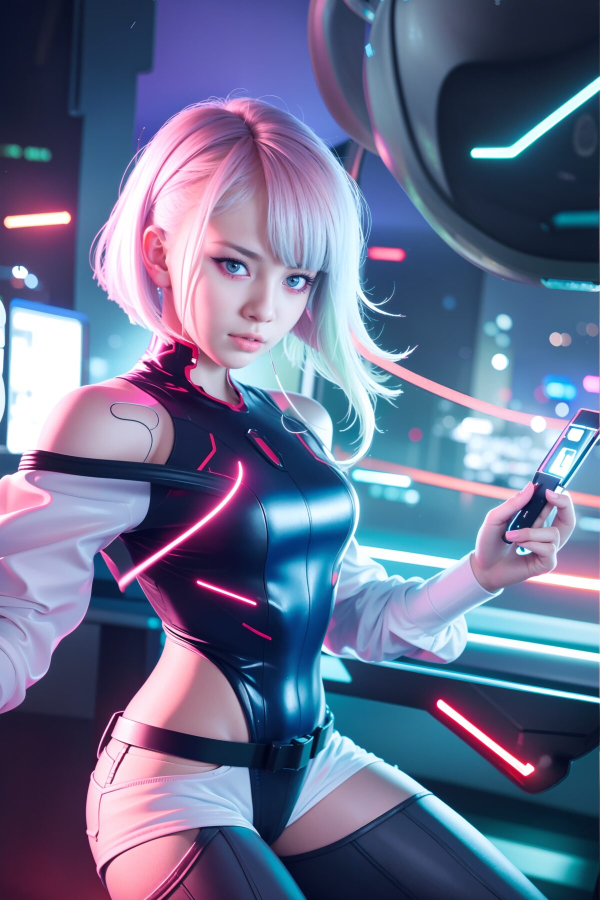 Lucy de Cyberpunk: Edgerunners toma vida