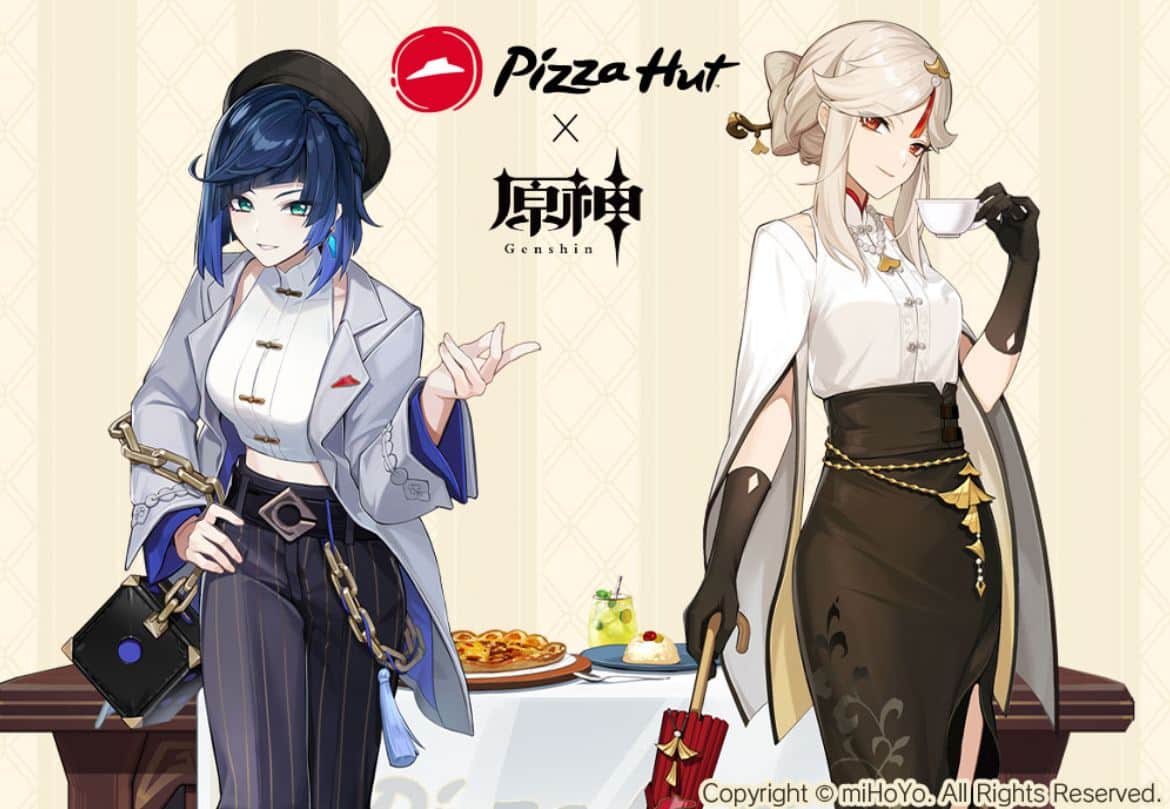 Genshin Impact: Yelan y Ningguang se visten modernas para una epica colaboracion con Pizza Hut