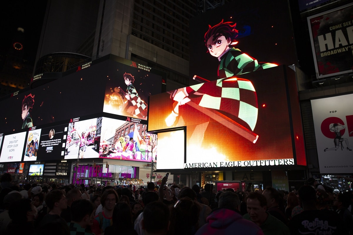Demon Slayer celebra su final con un evento inedito en Times Square