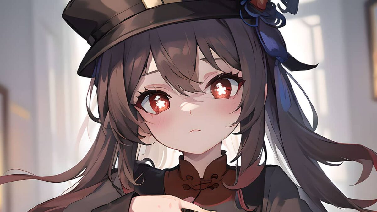 Genshin Impact adorable tierna Hu tao