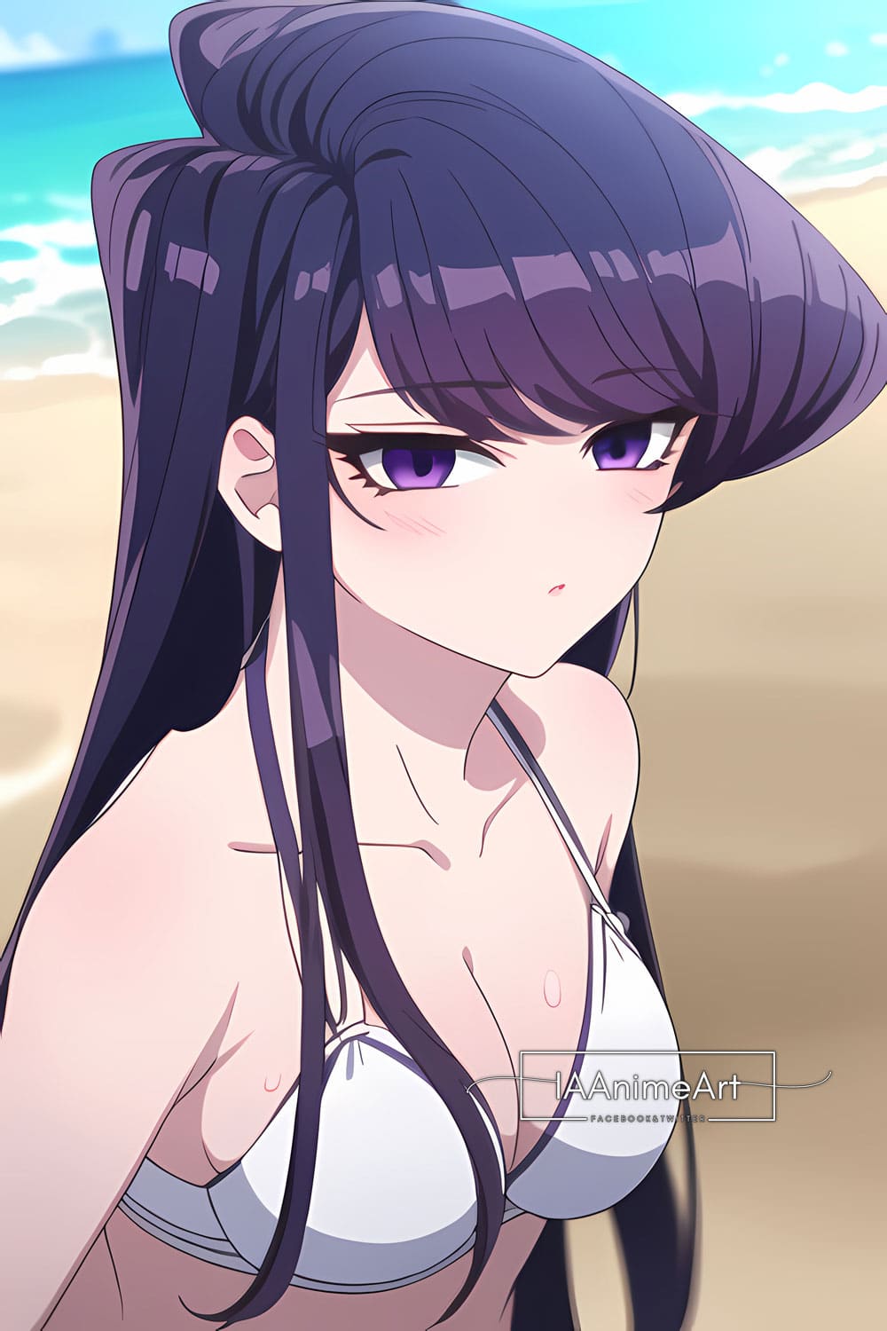 Komi-san causa sensación gracias a su irresistible bañador