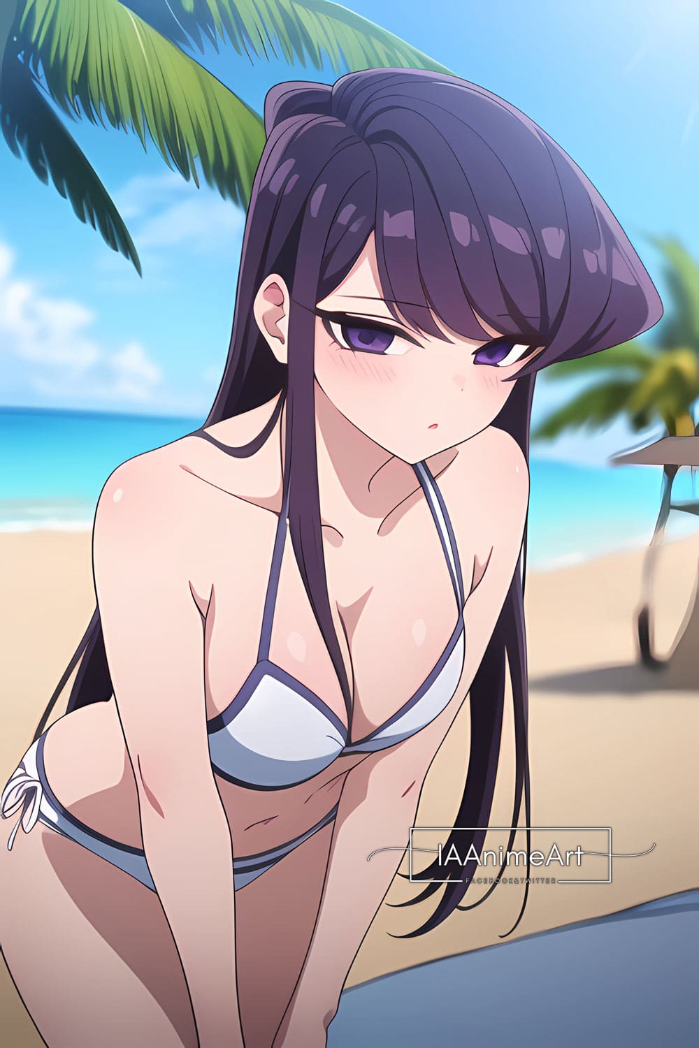 Komi-san causa sensación gracias a su irresistible bañador