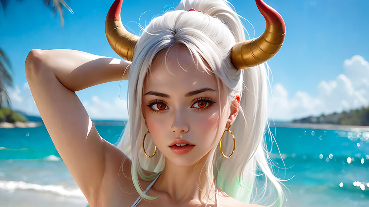 One Piece Disfruta de la playa junto a Yamato