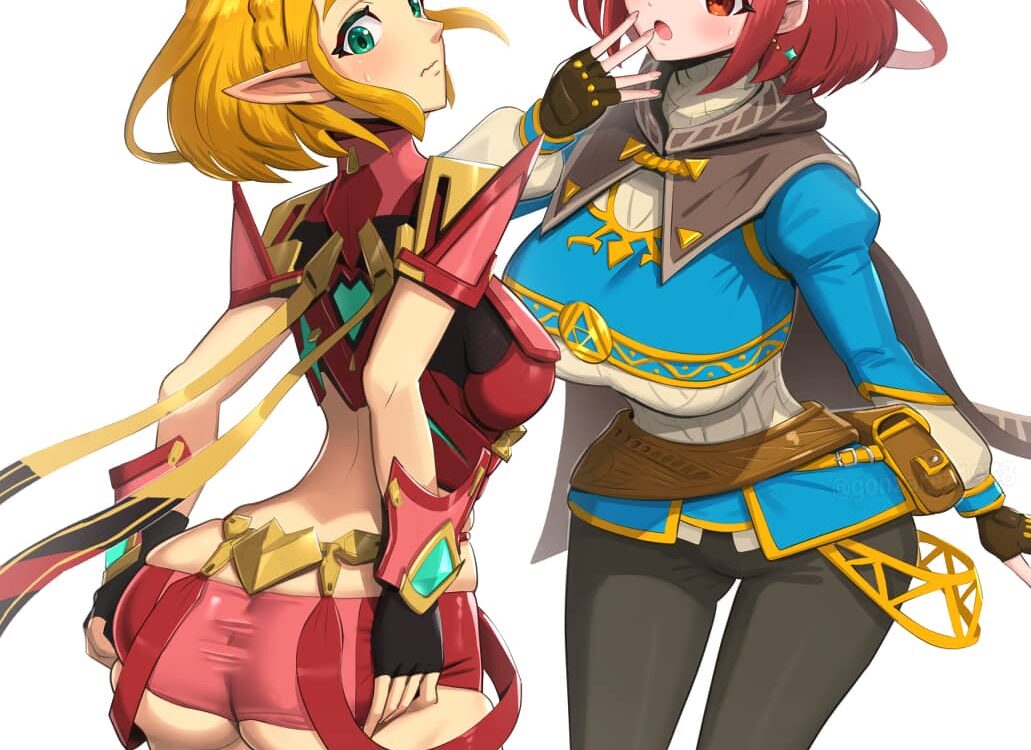 Zelda intercambia ropas con Pyra de Xenoblade en ilustración
