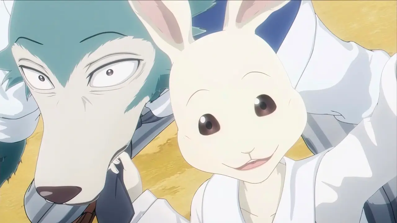 Legoshi and Haru from Beastars