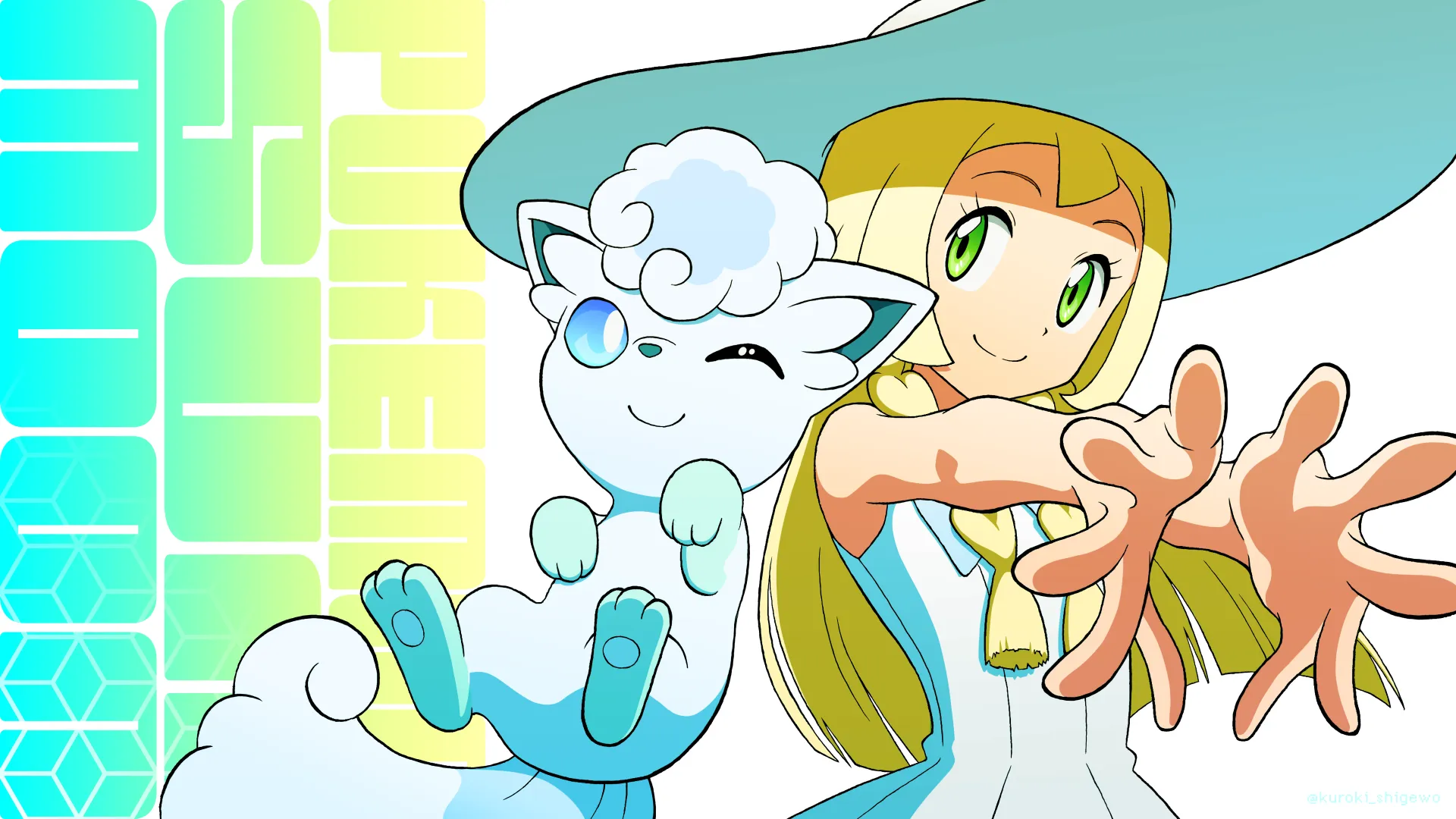 Lillie de pokemon con su Vulpix