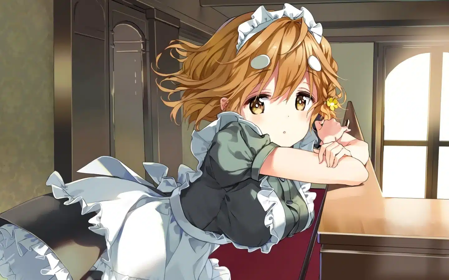 Yoshino koiwai masamune-kun's revenge r imagen de Yoshino en traje de sirvienta