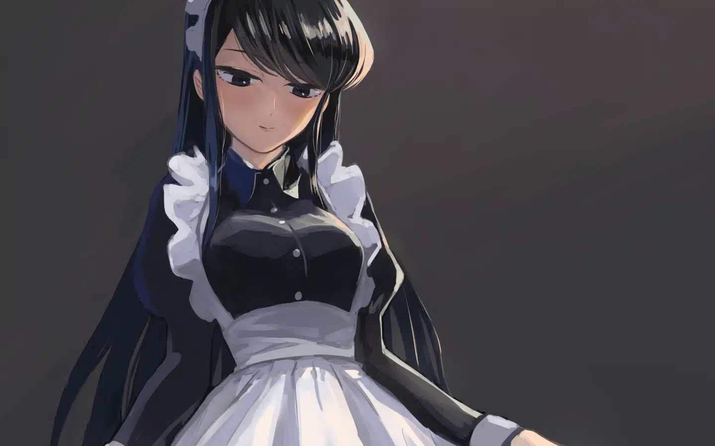 Komi can't communicate Komi traje de maid ilustración 1