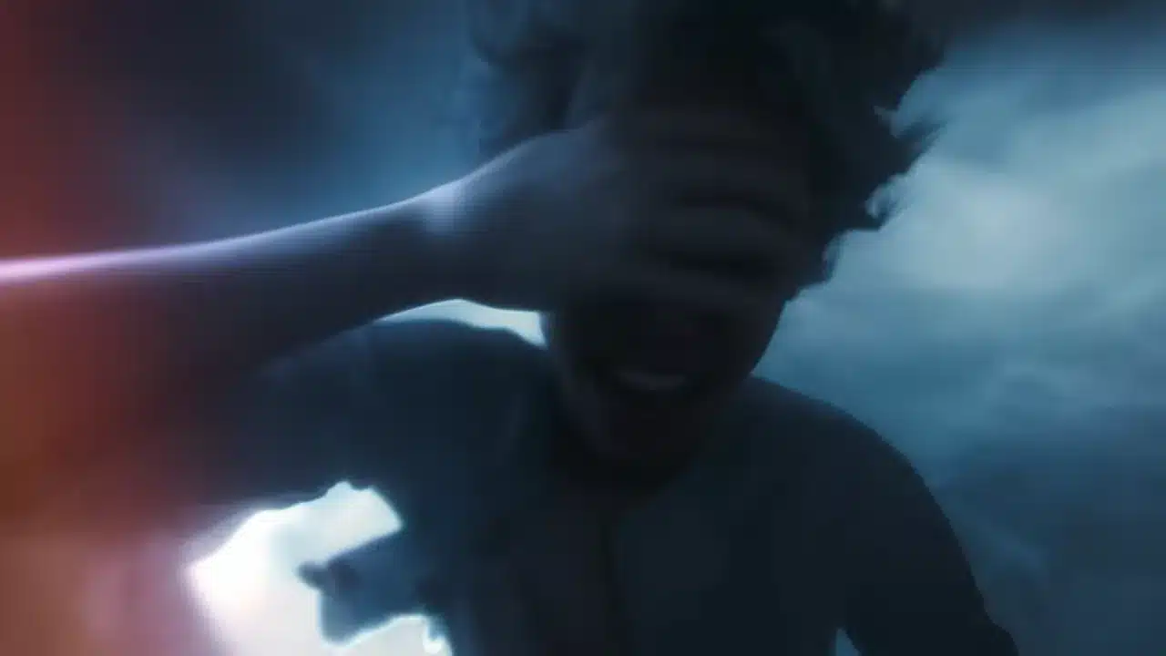 Luffy en Gear 5 riendose, Versión Live Action