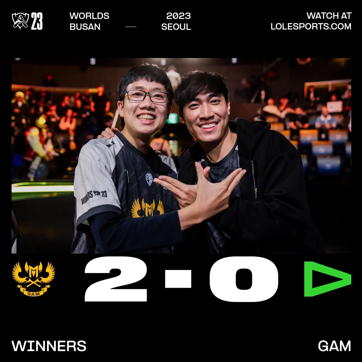 Worlds 2023 Gana GAM se va LLL