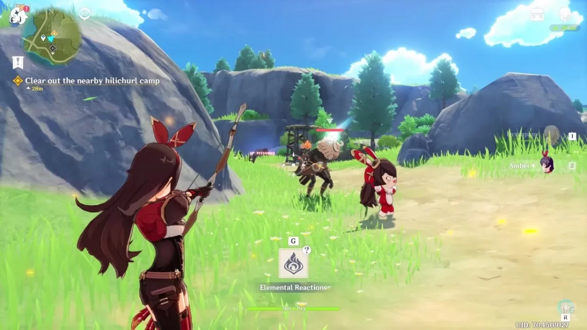 Gameplay de Amber en Genshin Impact