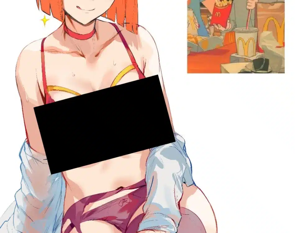 McDonald's habría suspendido la cuenta de un artista por esta imagen de su "waifu"