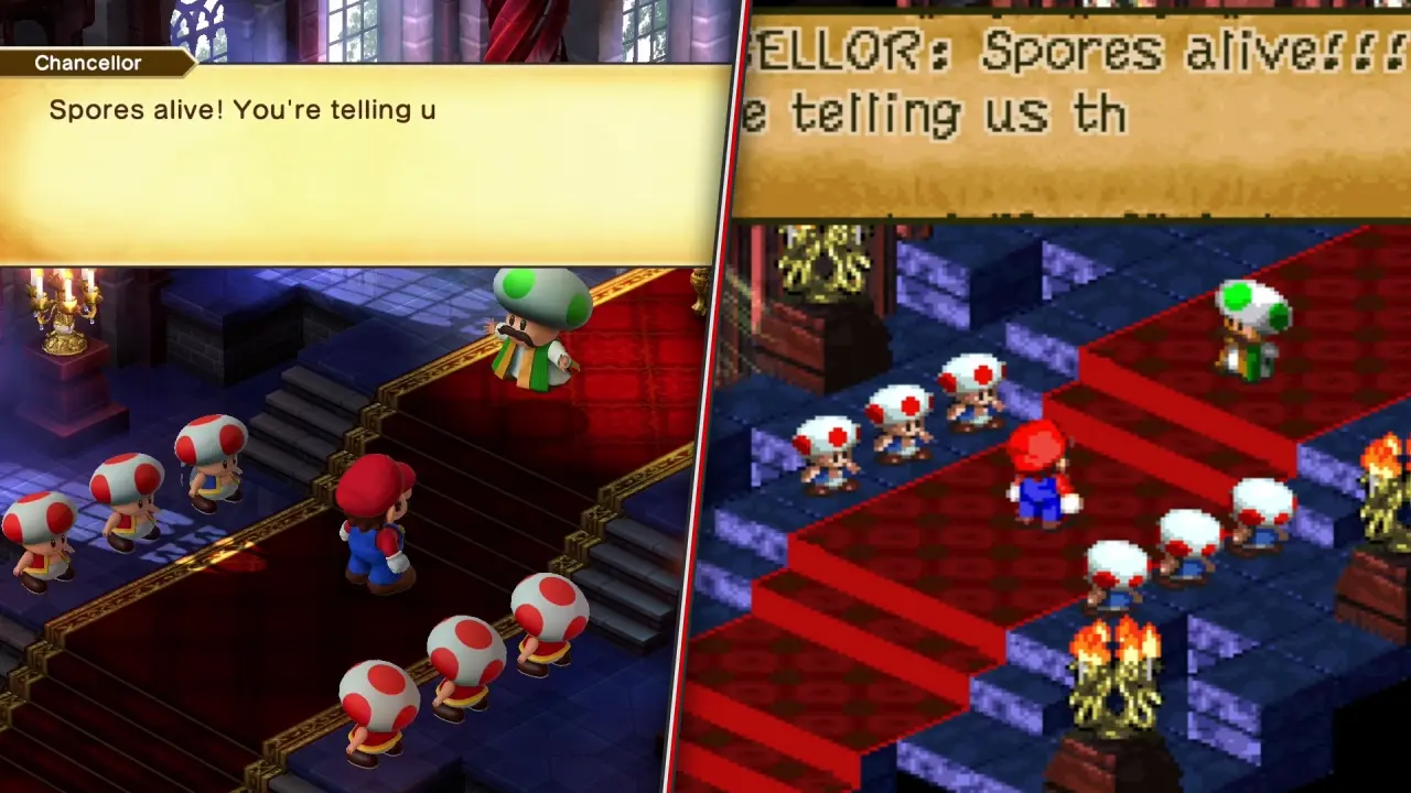 Super Mario RPG - Comparación Switch vs. SNES Imagen 2 (Nintendo Life)