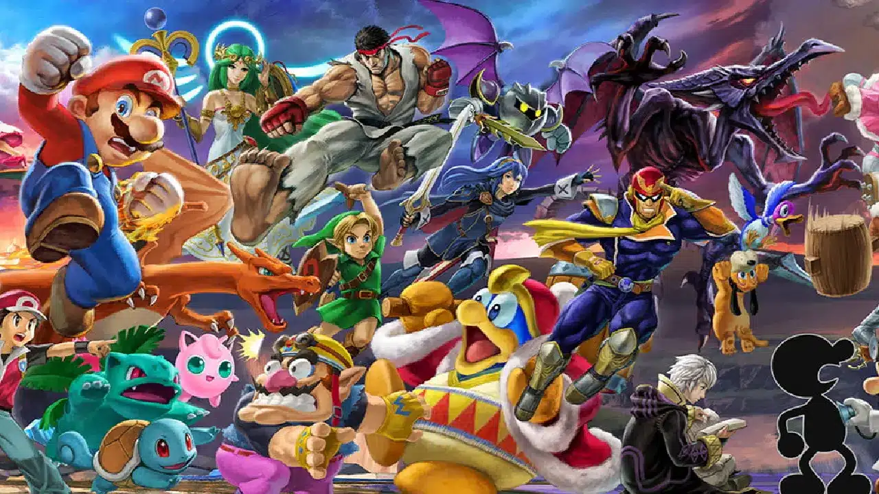 Poster de personajes de Super Smash Bros Ultimate.