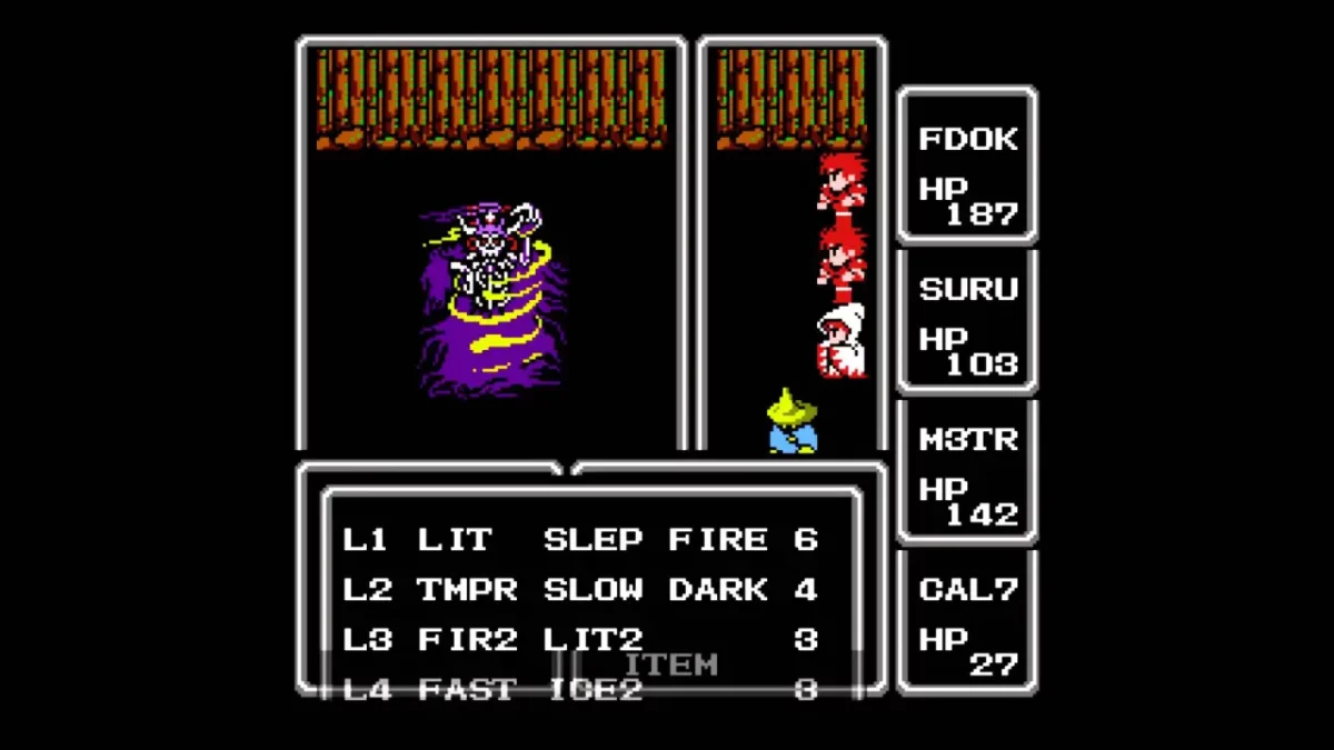 Final Fantasy 1 para la NES - Gameplay
