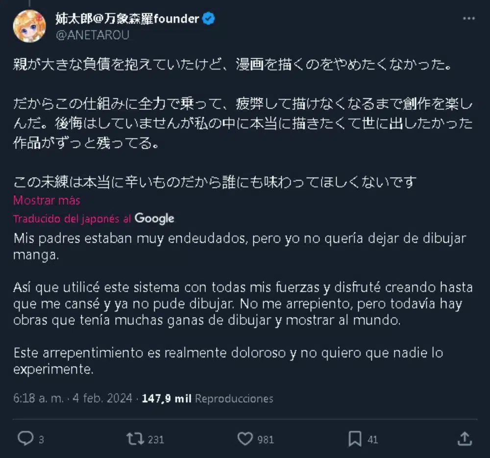 Mangaka twitter captura 03
