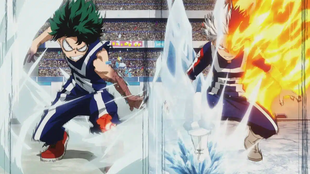 My Hero Academia todoroki vs Izuku captura 01