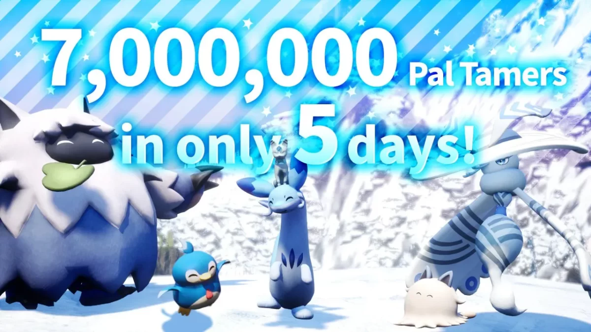 Palworld celebra 7 millones de jugadores en 5 días.