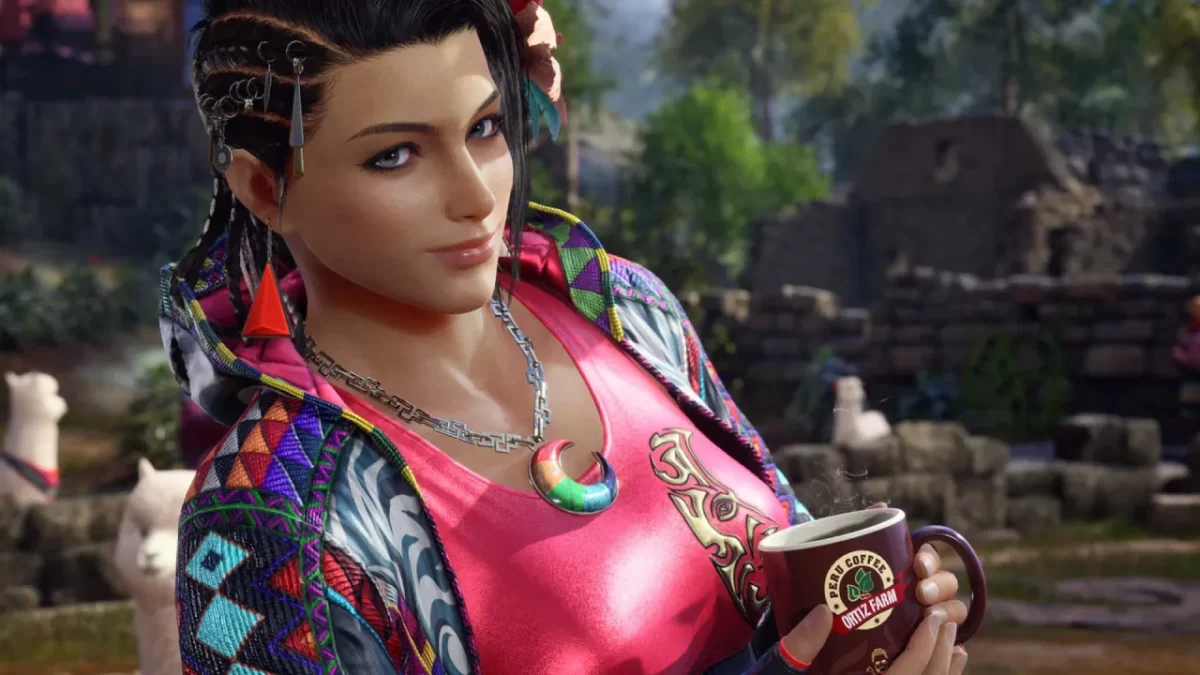 Azucena tomando café en Tekken 8