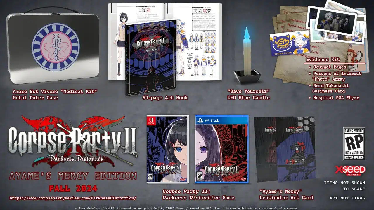 Imagen oficial de la Ediciรณn Limitada de Corpse Party II: Darkness Distortion