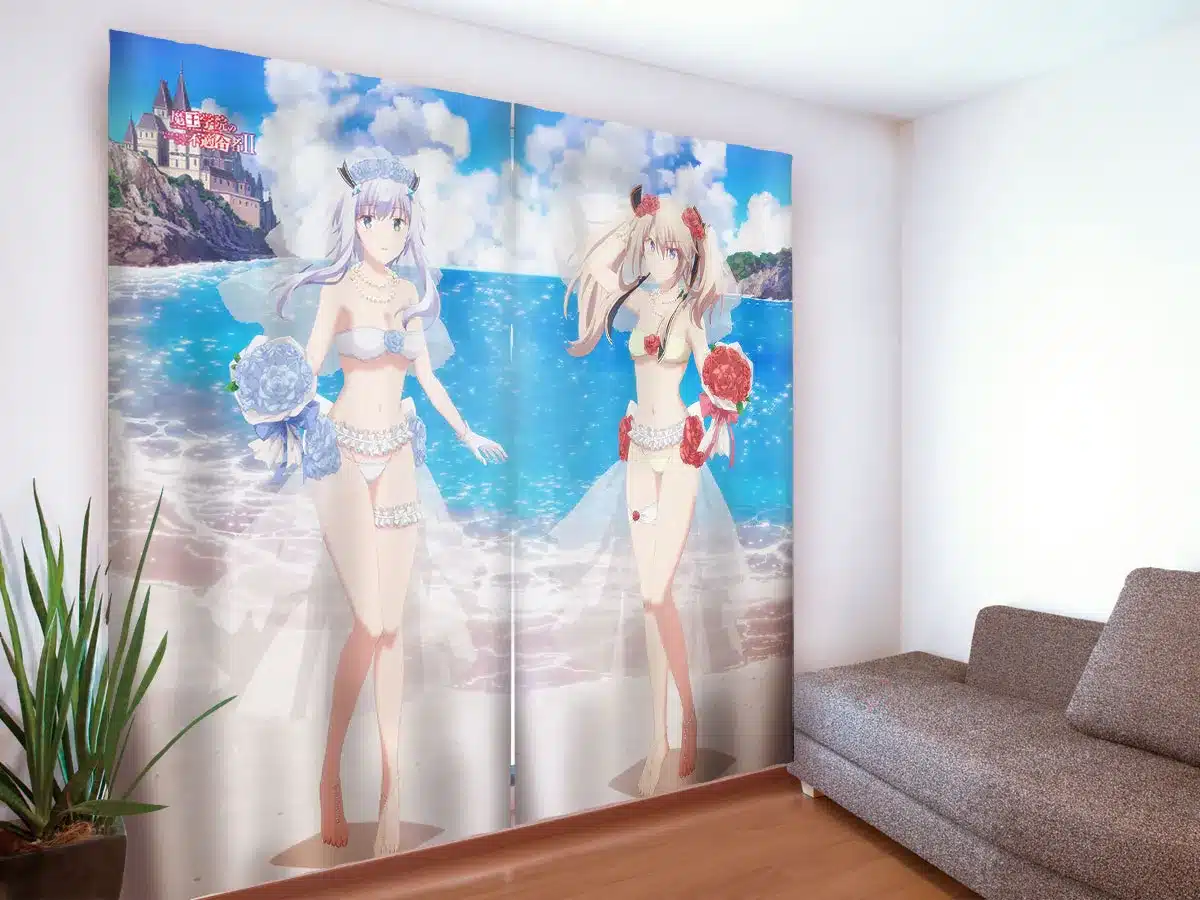 Sasha y Misha de The Misfit of Demon King Academy lucen vestidos de novia veraniegos