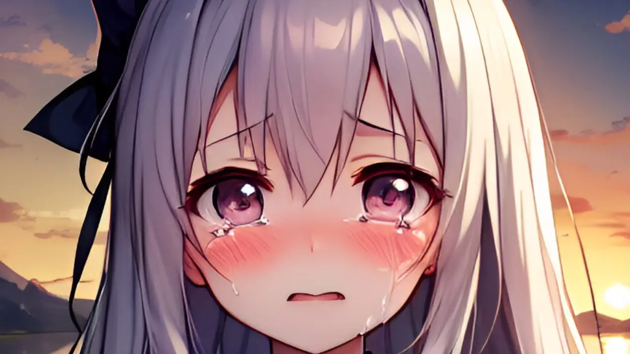 Anime waifu llorando