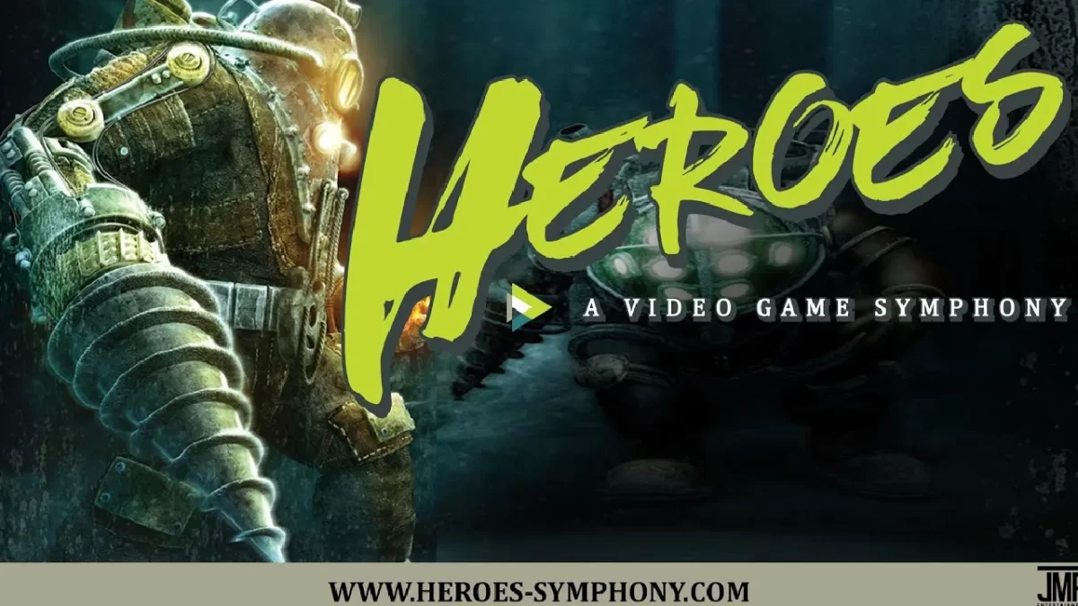 Flyer del concierto Heroes: A Video Game Symphony