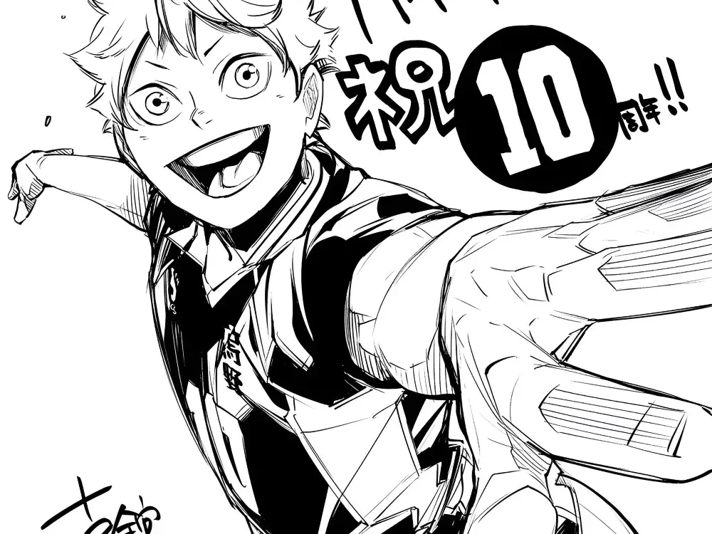 Haikyuu decimo aniversario Hinata