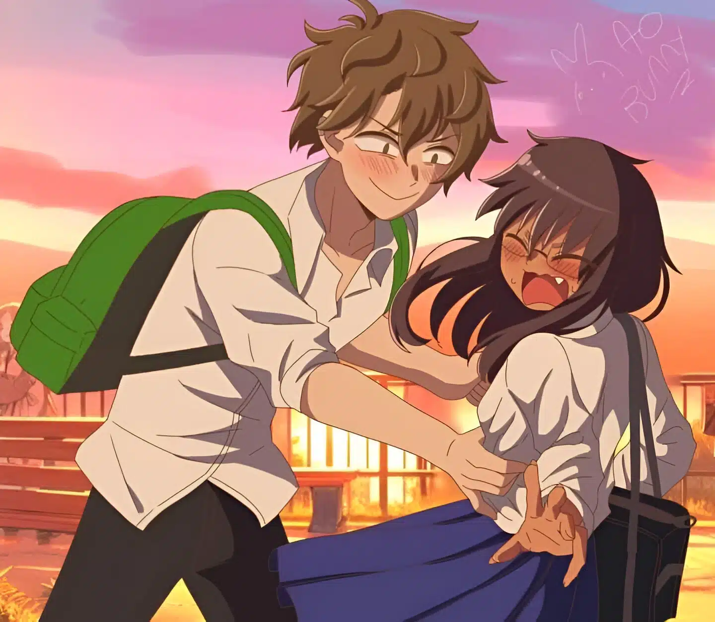 Ijiranaide, Nagatoro-san: Senpai y Nagatoro cambian de roles en fanarts