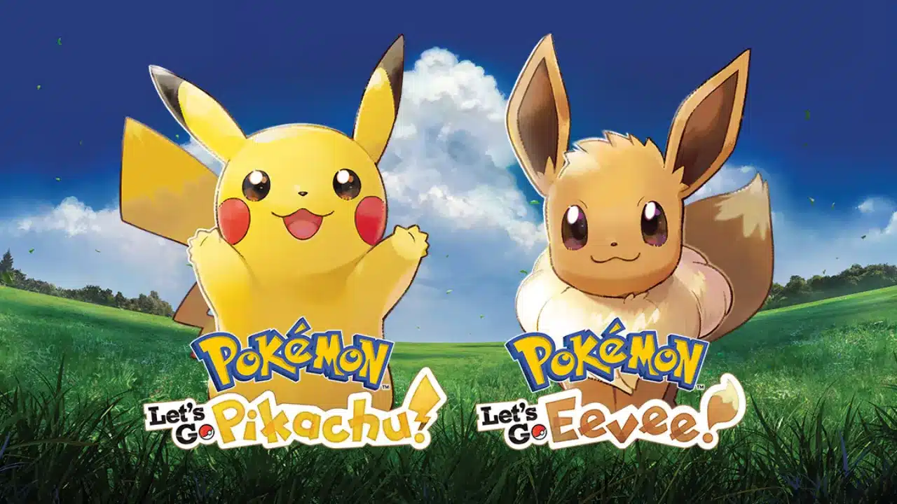 Portada oficial de Pokémon Let's Go Pikachu y Let's Go Eevee.