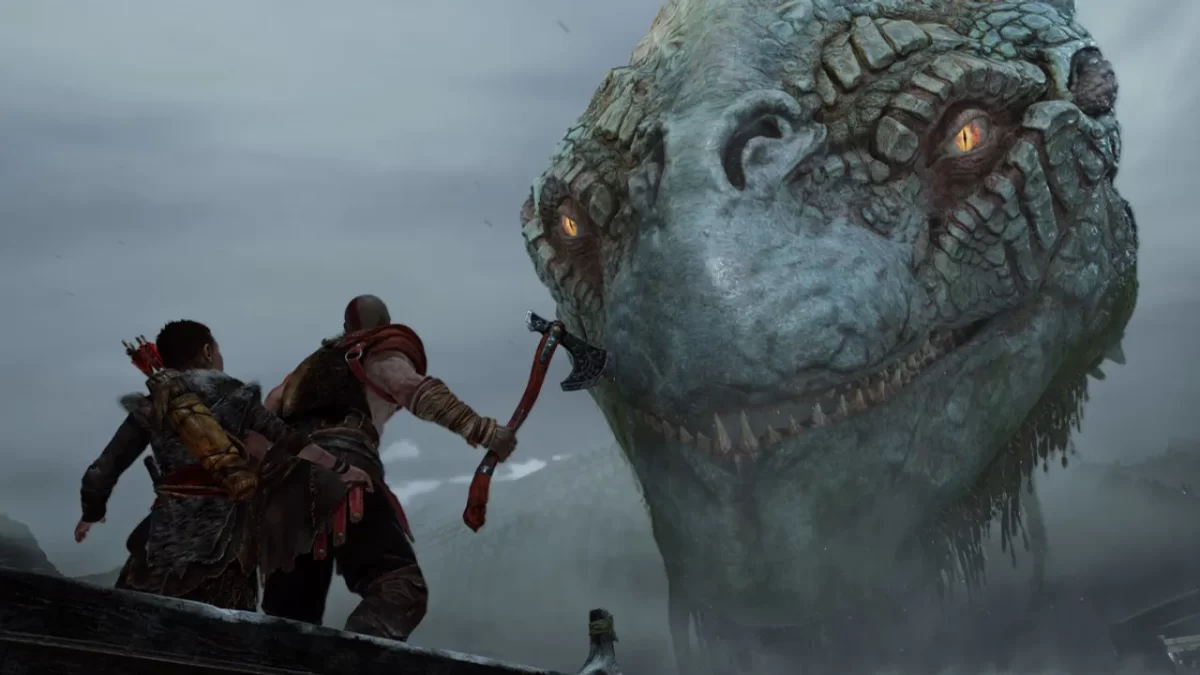 Kratos y Atreus se encuentran a la serpiente Jormungandr