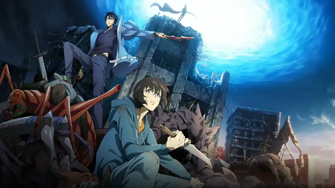 Póster oficial del anime de Solo Leveling.