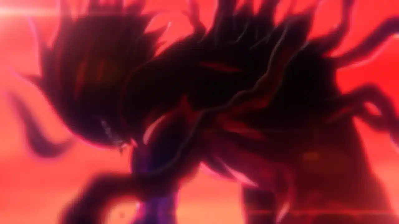 La forma demoniaca de Shiki en el anime de Tougen Anki: Legend of the Cursed Blood.