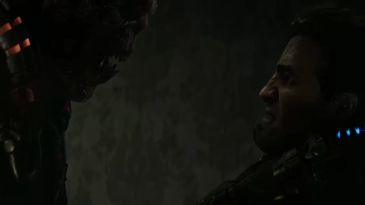 Marcus luchando contra un Locust