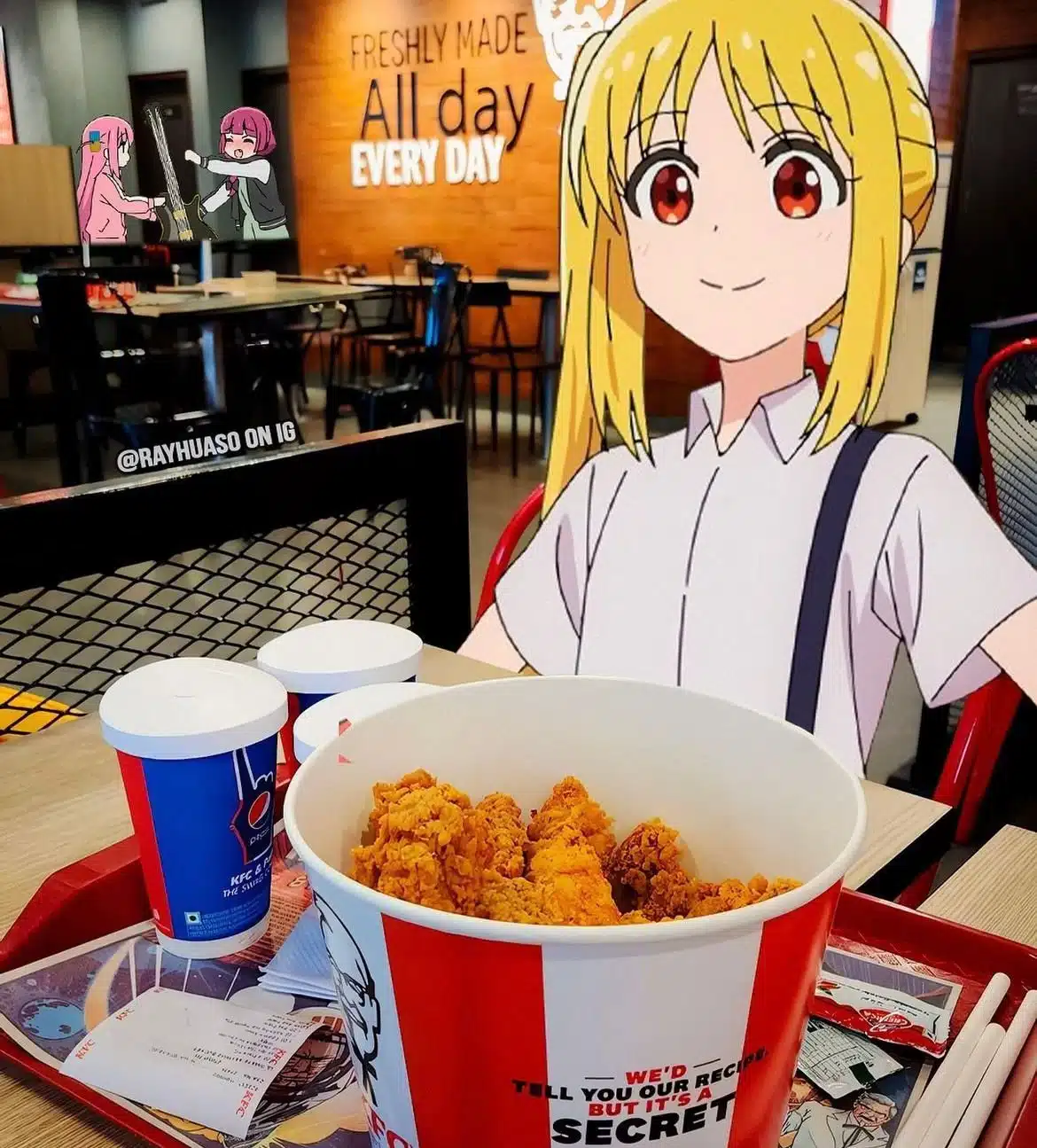 Bocchi the Rock y KFC ilustración 0101