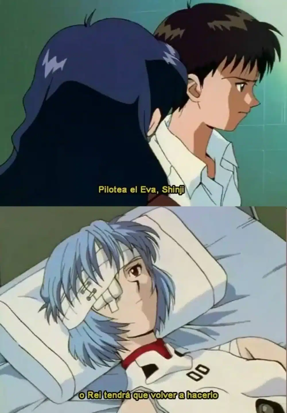 Neon genesis evangelion Shinji pilota el eva escena 0101