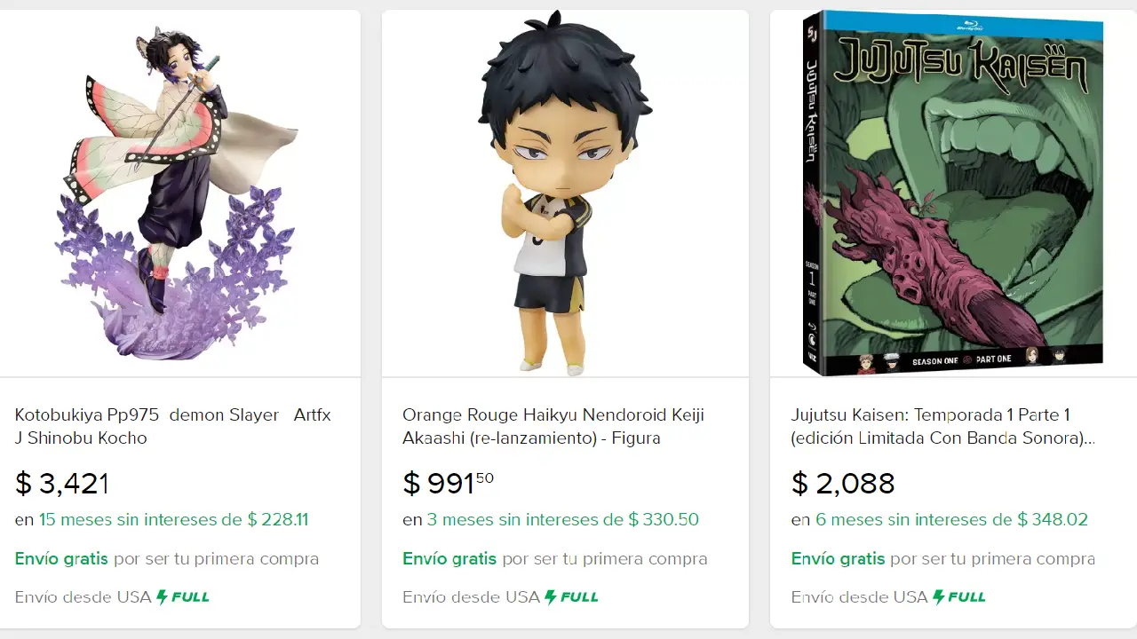 Crunchyroll sorprende al tener su mercancía oficial en Mercado Libre