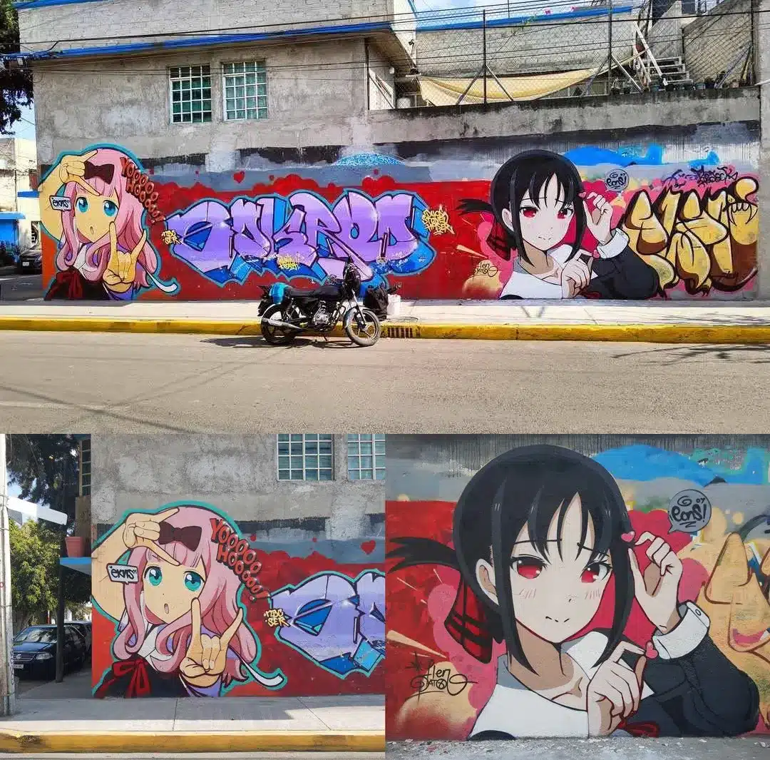 Un fascinante mural de Kaguya-sama en México se vuelve viral